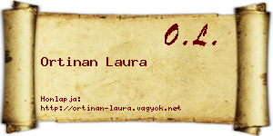 Ortinan Laura névjegykártya